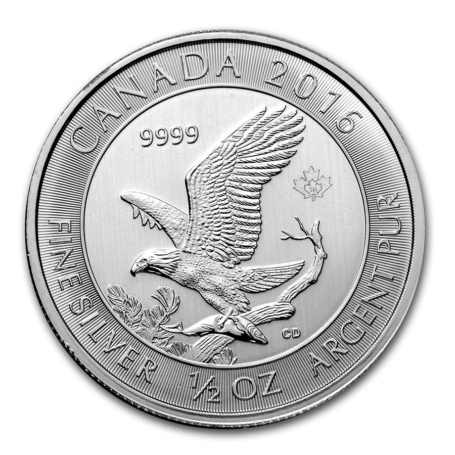 2016 Canada 1/2 oz Silver Bald Eagle BU