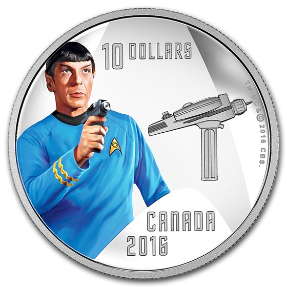 2016 Canada 1/2 oz Silver Proof $10 Star Trek Spock 2016 Canada 1/2 oz Silver Proof $10 Star Trek Spock