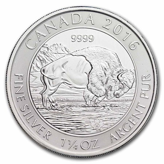 2016 Canada 1.25 oz Silver $8 Bison BU (Milk Spots) 2016 Canada 1.25 oz Silver $8 Bison BU (Milk Spots)