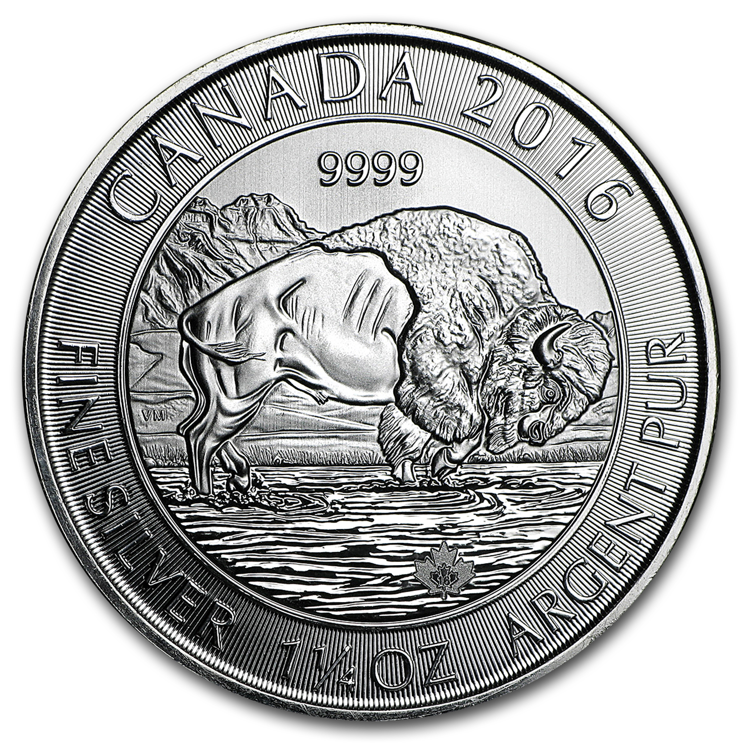 2016 $8 CANADA 1.25 OZ SILVER BISON NGC MS70 FIRST RELEASES .9999 FINE POP=22 ! 