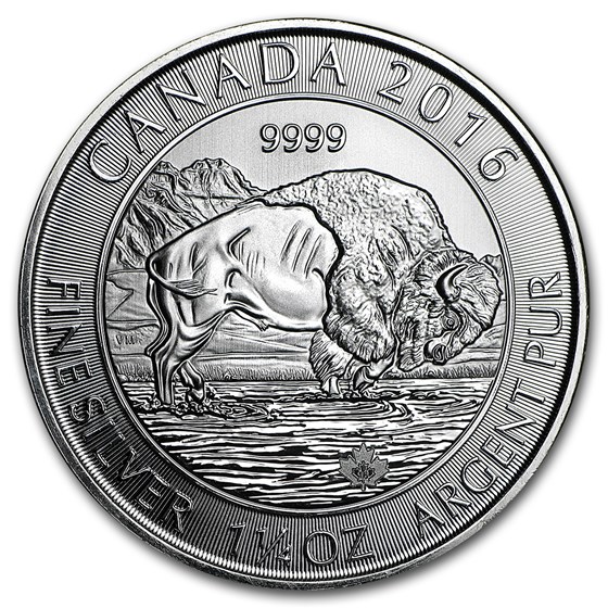 2016 Canada 1.25 oz Silver $8 Bison BU
