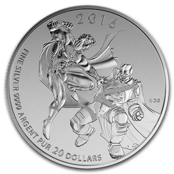 2016 Canada 1/4 oz Silver $20 Batman v Superman: Dawn of Justice 2016 Canada 1/4 oz Silver $20 Batman v Superman: Dawn of Justice