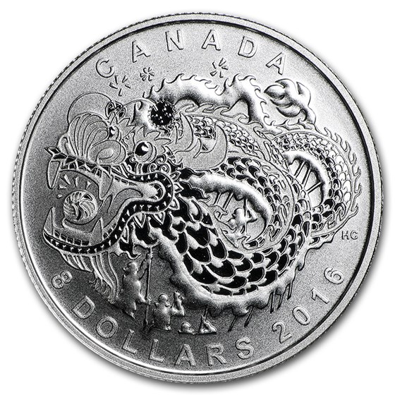 2016 Canada 1/4 oz Silver $8 Dragon Dance 2016 Canada 1/4 oz Silver $8 Dragon Dance