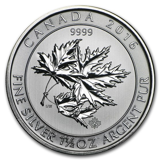 2016 Canada 1.5 oz Silver $8 SuperLeaf BU (Abrasions/Spots) 2016 Canada 1.5 oz Silver $8 SuperLeaf BU (Abrasions/Spots)