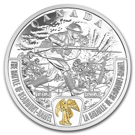 2016 Canada 1 oz Ag $20 WWI Battlefront Series Battle of Beaumont 2016 Canada 1 oz Ag $20 WWI Battlefront Series Battle of Beaumont