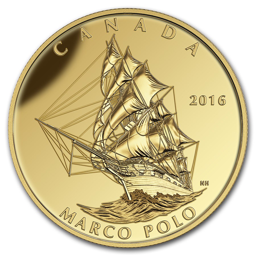 2016 Canada 1 oz Pf Gold $200 Tall Ships: Marco Polo (Coin Only)