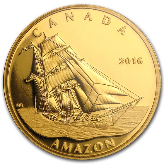 2016 Canada 1 oz Proof Gold $200 Tall Ships: Amazon (Coin Only) 2016 Canada 1 oz Proof Gold $200 Tall Ships: Amazon (Coin Only)