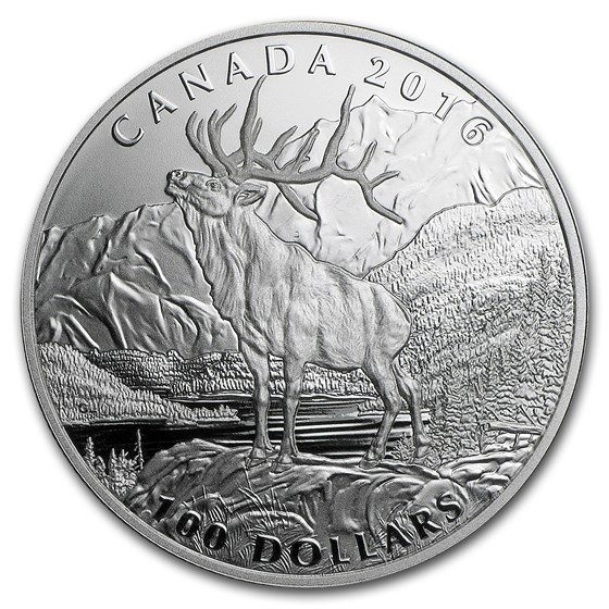 2016 Canada 1 oz Silver $100 for $100 (Noble Elk) 2016 Canada 1 oz Silver $100 for $100 (Noble Elk)
