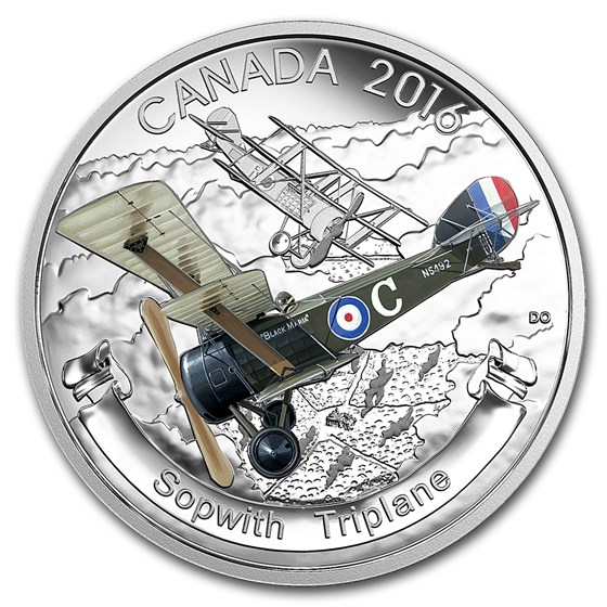 2016 Canada 1 oz Silver $20 Aircraft of WW1 Sopwith Triplane 2016 Canada 1 oz Silver $20 Aircraft of WW1 Sopwith Triplane