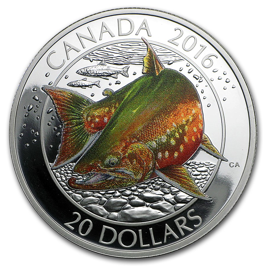 2016 Canada 1 oz Silver $20 Canadian Salmonids: Arctic Char