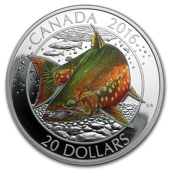 2016 Canada 1 oz Silver $20 Canadian Salmonids: Arctic Char 2016 Canada 1 oz Silver $20 Canadian Salmonids: Arctic Char