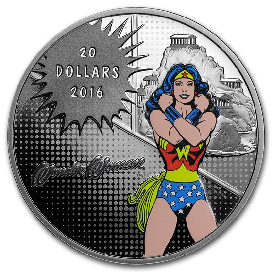 2016 Canada 1 oz Silver $20 Comics Originals: Wonder Woman Proof 2016 Canada 1 oz Silver $20 Comics Originals: Wonder Woman Proof