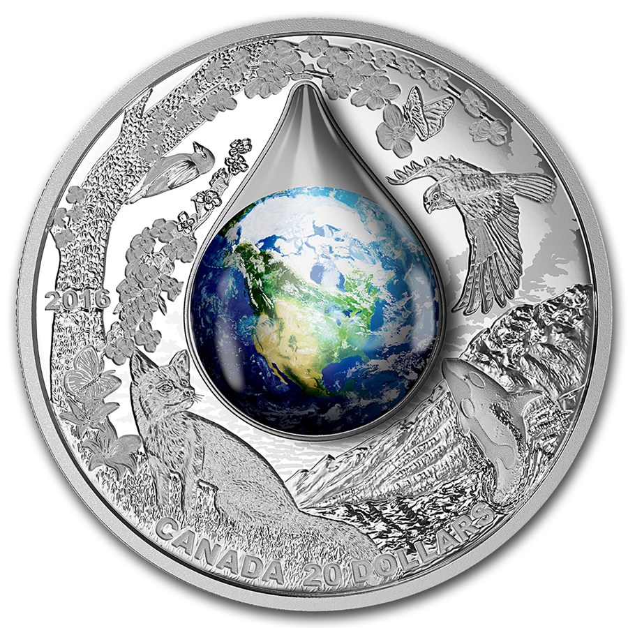 2016 Canada 1 oz Silver $20 Proof Mother Earth