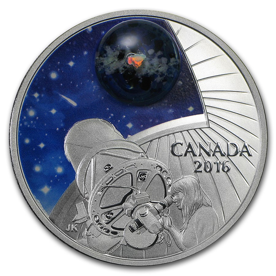 2016 Canada 1 oz Silver $20 The Universe: Glow-in-the-Dark Glass