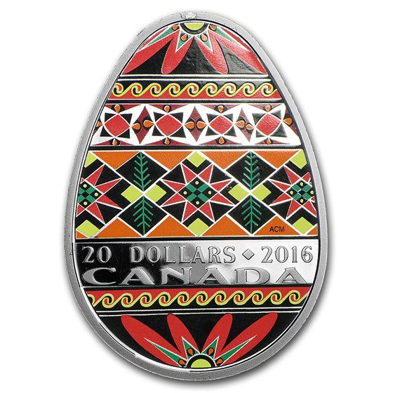 2016 Canada 1 oz Silver $20 Traditional Ukrainian Pysanka 2016 Canada 1 oz Silver $20 Traditional Ukrainian Pysanka