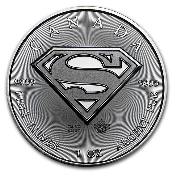 2016 Canada 1 oz Silver $5 SUPERMAN™ BU