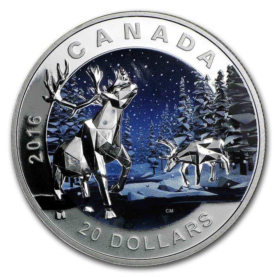 2016 Canada 1 oz Silver Geometry in Art: The Caribou