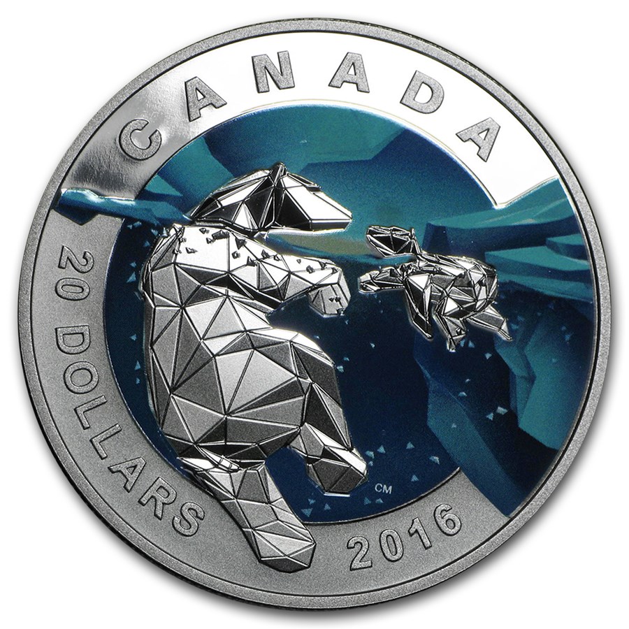 2016 Canada 1 oz Silver Geometry in Art: The Polar Bear