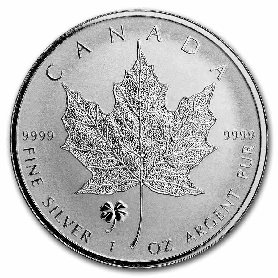 2016 Canada $5 1oz Four Leaf Clover Privy Mark Silver Maple Leaf Bullion coin 
