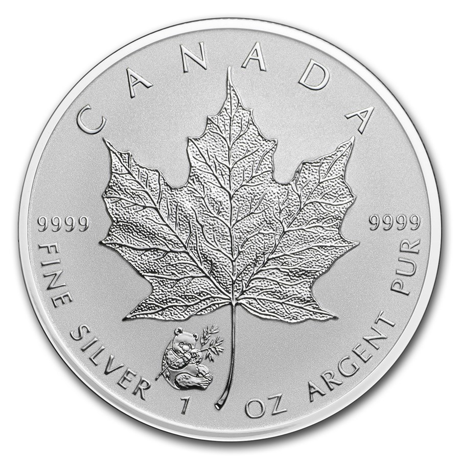 2016 Canada 1 oz Silver Maple Leaf Panda Privy BU
