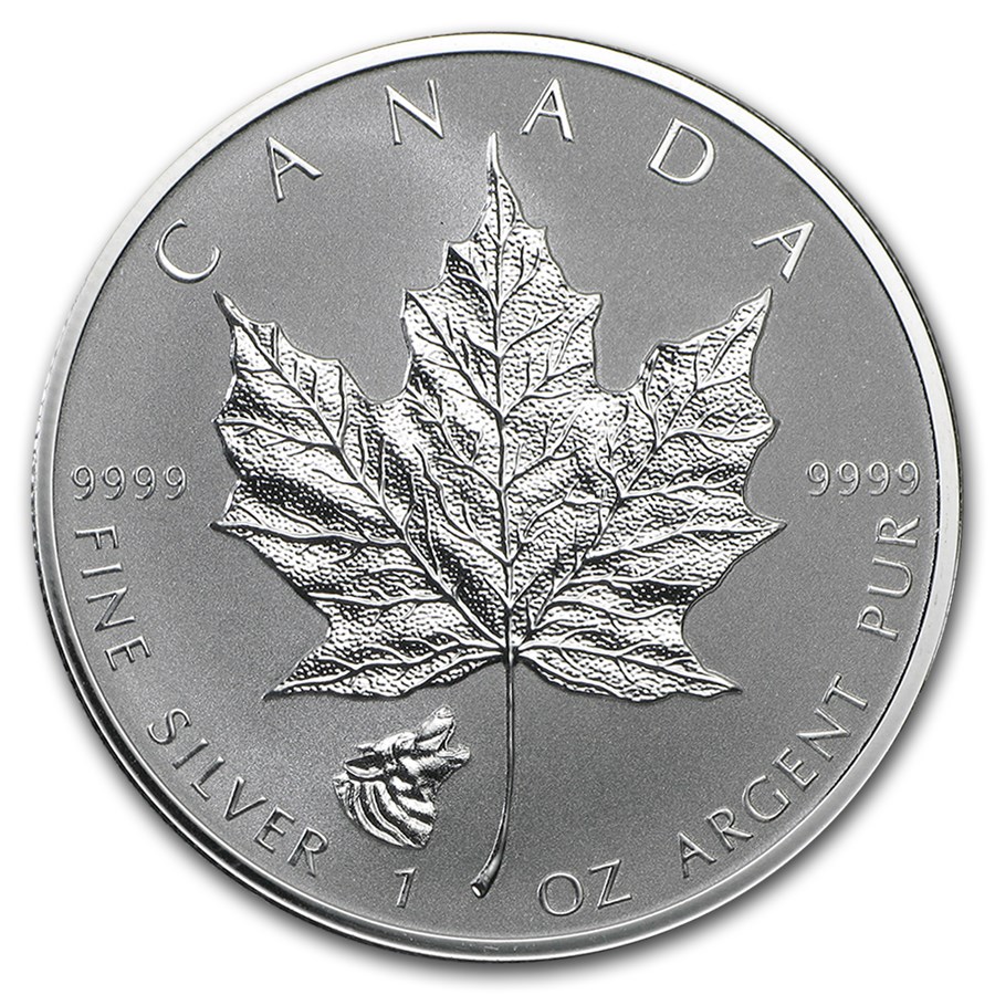2016 Canada 1 oz Silver Maple Leaf Wolf Privy Reverse Proof