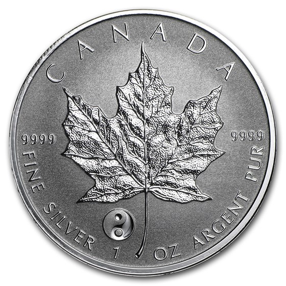 2016 Canada 1 oz Silver Maple Leaf Yin Yang Privy BU