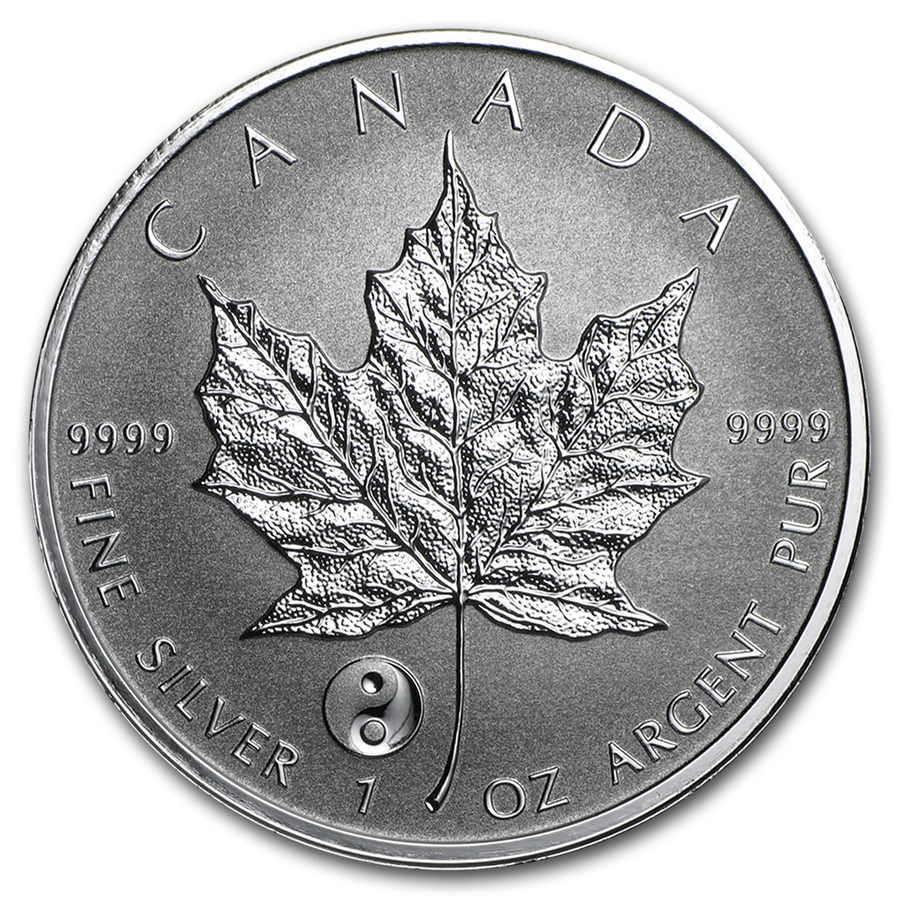 2016 Canada 1 oz Silver Maple Leaf Yin Yang Privy BU