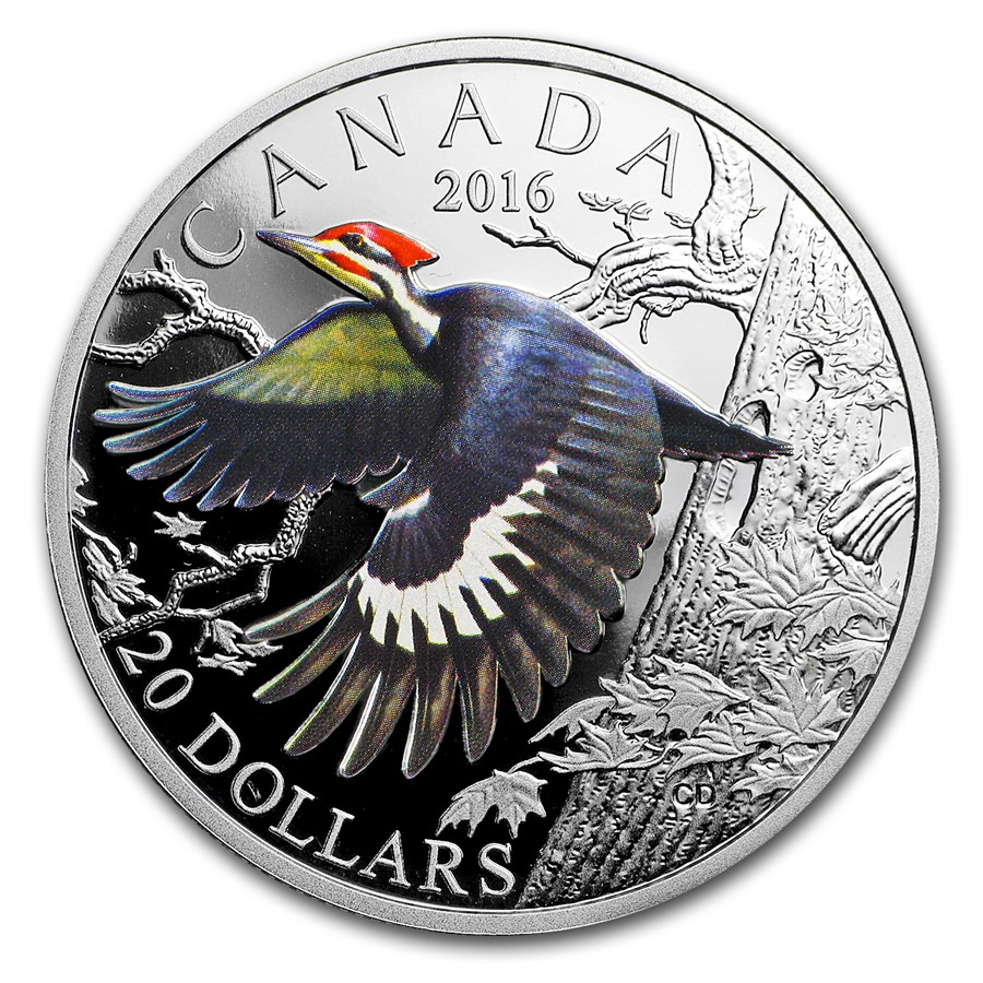 Buy 2016 Canada 1 oz Silver Migratory Birds (Pileated Woodpecker) | APMEX