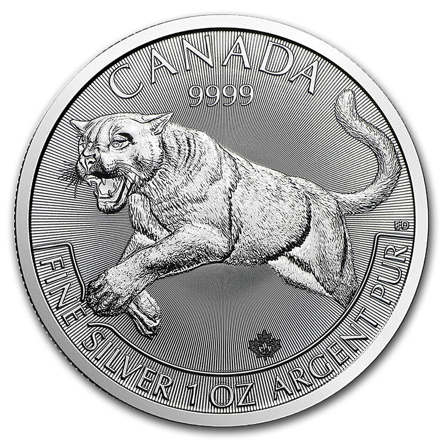 2016 Canada 1 oz Silver Predator Series Cougar