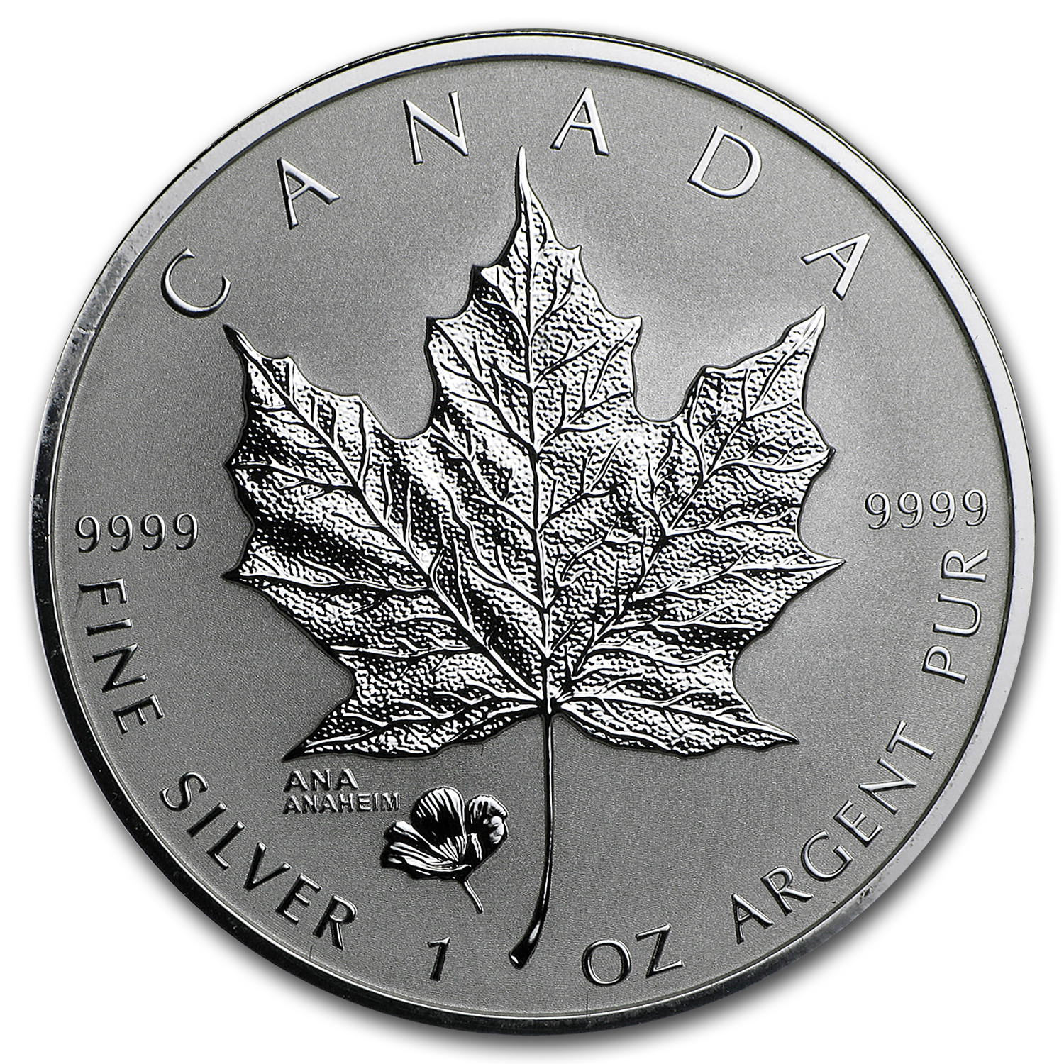 2016 Canada $5 1oz ANA California Poppy Privy Mark Silver Maple Leaf Coin 