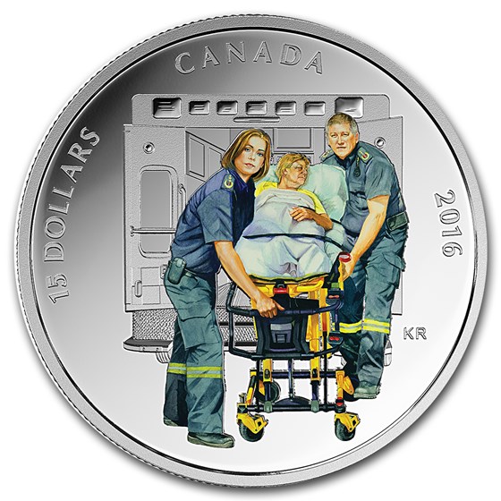 2016 Canada 2/3 oz Silver $15 National Heroes Paramedics 2016 Canada 2/3 oz Silver $15 National Heroes Paramedics