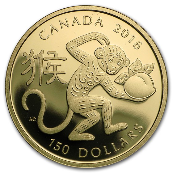 2016 Canada Gold $150 Year of the Monkey Proof 2016 Canada Gold $150 Year of the Monkey Proof