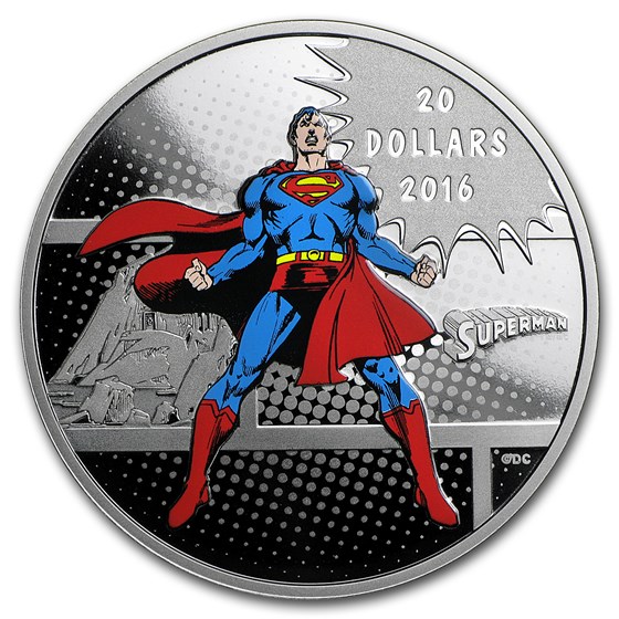 2016 Canada Proof 1 oz Silver $20 Comics Originals: Man of Steel 2016 Canada Proof 1 oz Silver $20 Comics Originals: Man of Steel
