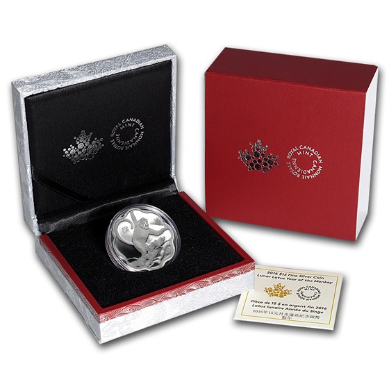 Buy 2016 Canada Silver $15 Lunar Lotus Monkey Proof (w/Box & COA) | APMEX