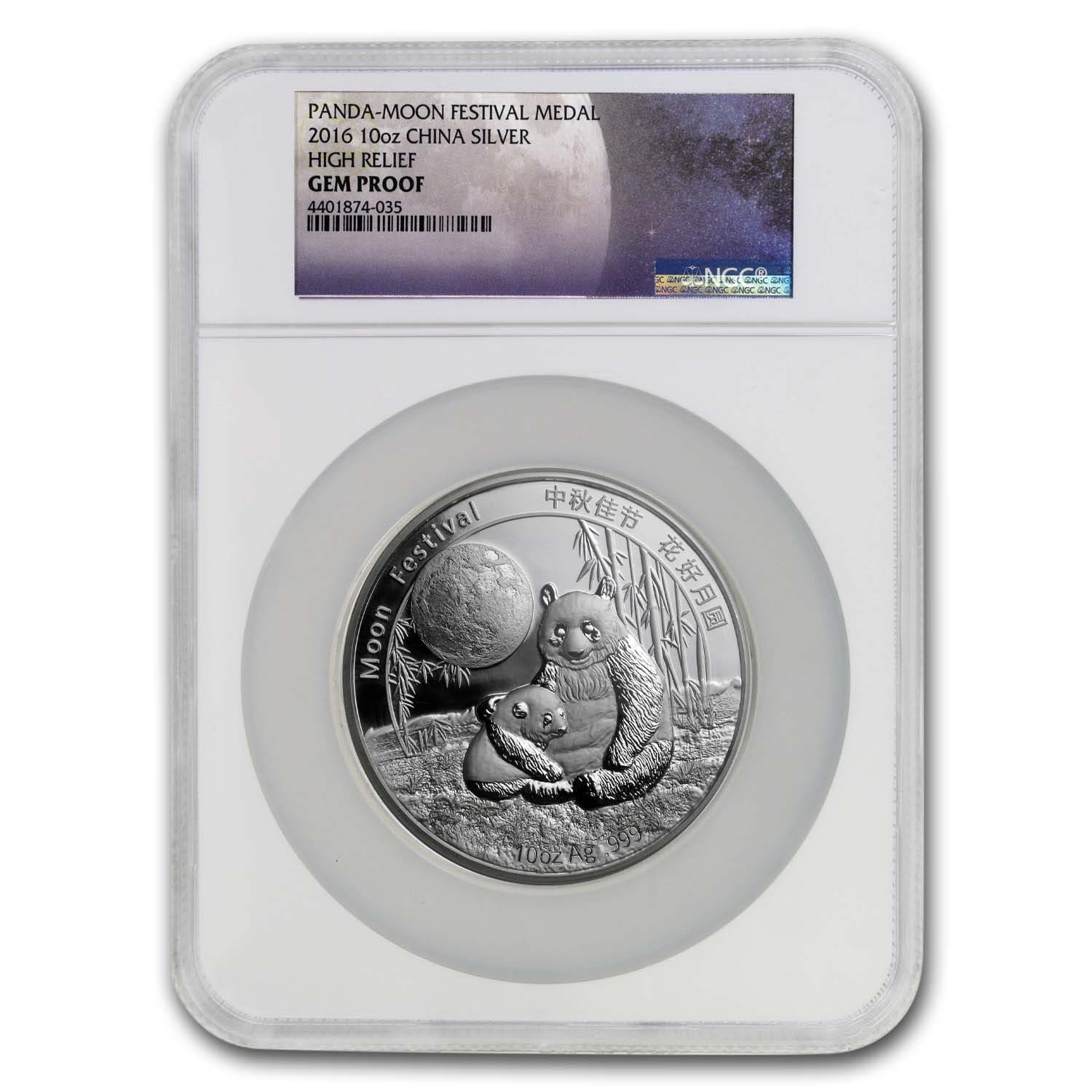 Buy 2016 China 10 oz Silver Panda Moon Festival Gem Proof