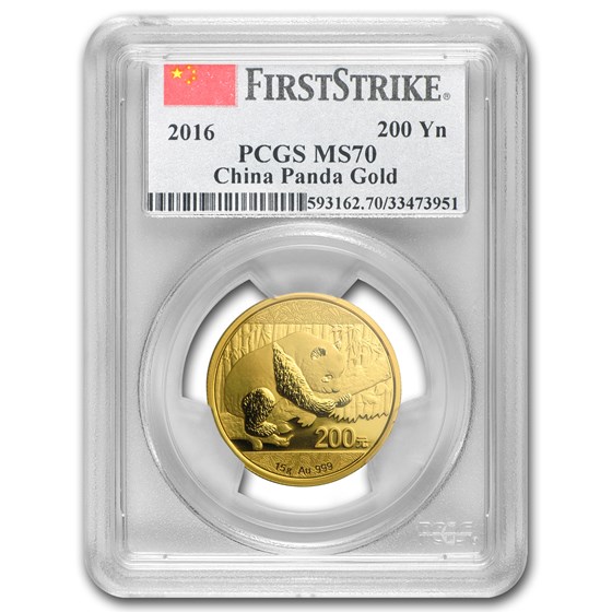 2016 China 15 Gram Gold Panda MS-70 PCGS (FS) 2016 China 15 Gram Gold Panda MS-70 PCGS (FS)