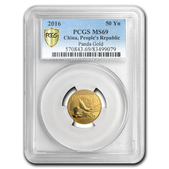 2016 China 3 gram Gold Panda MS-69 PCGS 2016 China 3 gram Gold Panda MS-69 PCGS