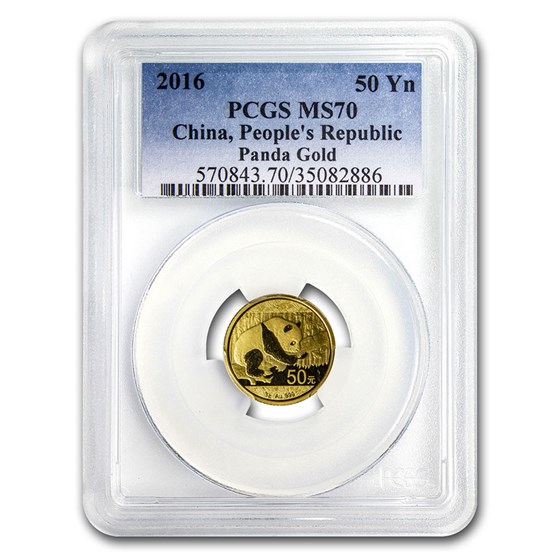 2016 China 3 gram Gold Panda MS-70 PCGS 2016 China 3 gram Gold Panda MS-70 PCGS