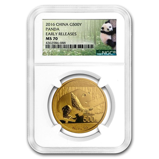 2016 China 30 gram Gold Panda MS-70 NGC (ER)