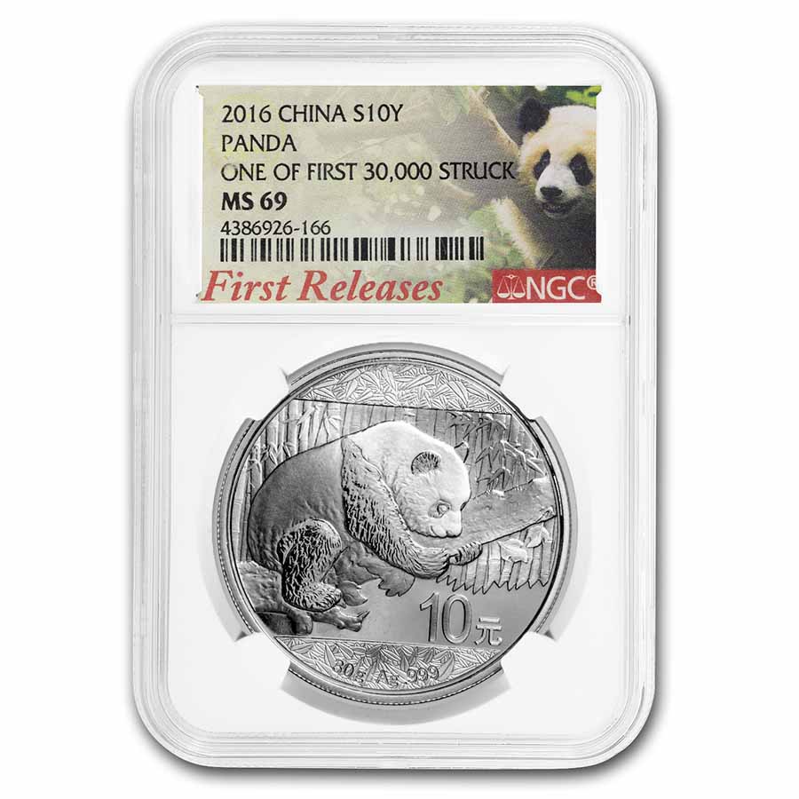 Buy 2016 China 30 gram Silver Panda MS-69 NGC (First Releases) | APMEX