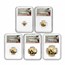2016 China 5-Coin Gold Panda Set MS-70 NGC (1st of 750)