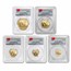 2016 China 5-Coin Gold Panda Set MS-70 PCGS (First Strikes)