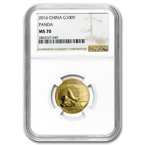 2016 China 8 Gram Gold Panda MS-70 NGC 2016 China 8 Gram Gold Panda MS-70 NGC
