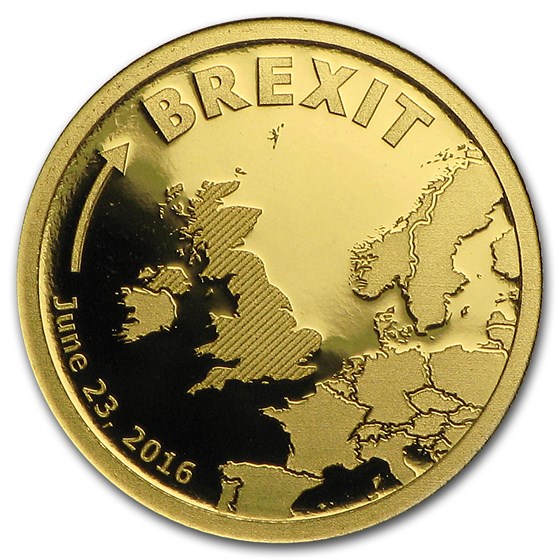 2016 Cook Islands 1/2 gram Gold Brexit Proof 2016 Cook Islands 1/2 gram Gold Brexit Proof
