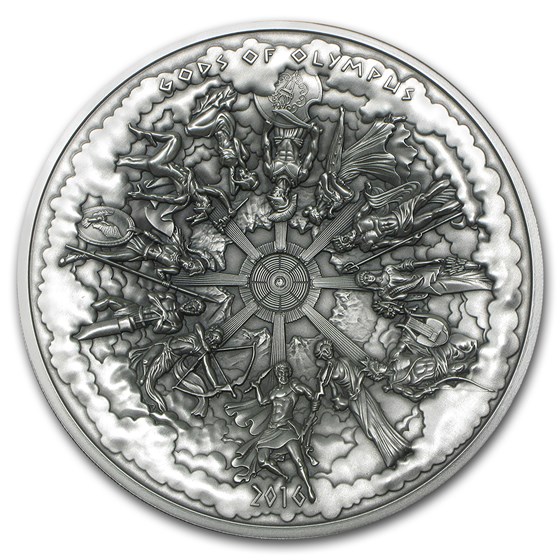 2016 Cook Islands 1 kilo Gods of Olympus (Antique Finish) 2016 Cook Islands 1 kilo Gods of Olympus (Antique Finish)