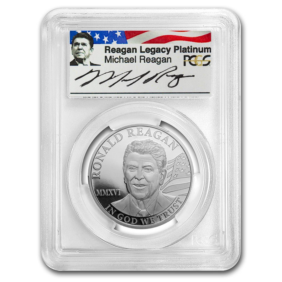 2016 Cook Islands 1 oz Platinum Ronald Reagan PR-69 PCGS