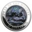 2016 Cook Islands 5 oz Silver Mother of Pearl Year of the Monkey