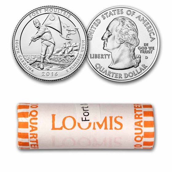 2016-D ATB Quarter Fort Moultrie Nat'l Monument BU 40-Coin Roll 2016-D ATB Quarter Fort Moultrie Nat'l Monument BU 40-Coin Roll