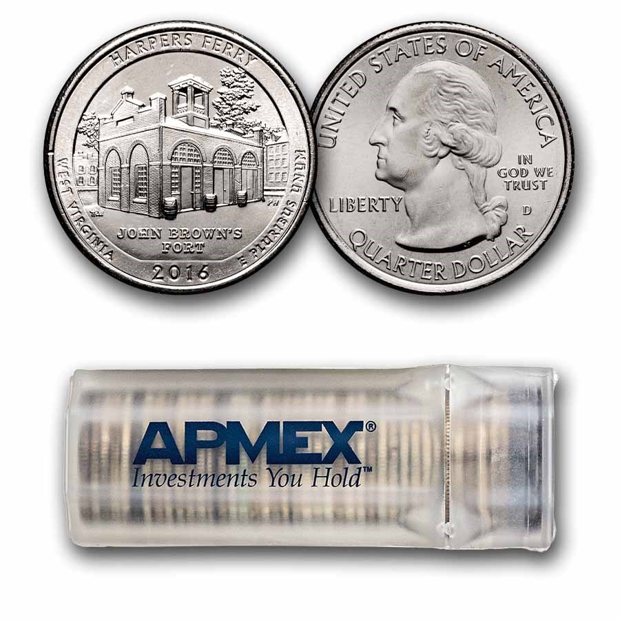 2016-D ATB Quarter Harpers Ferry National Park BU 40-Coin Roll
