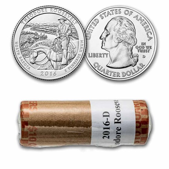 2016-D ATB Quarter Theodore Roosevelt Park BU 40-Coin Roll 2016-D ATB Quarter Theodore Roosevelt Park BU 40-Coin Roll